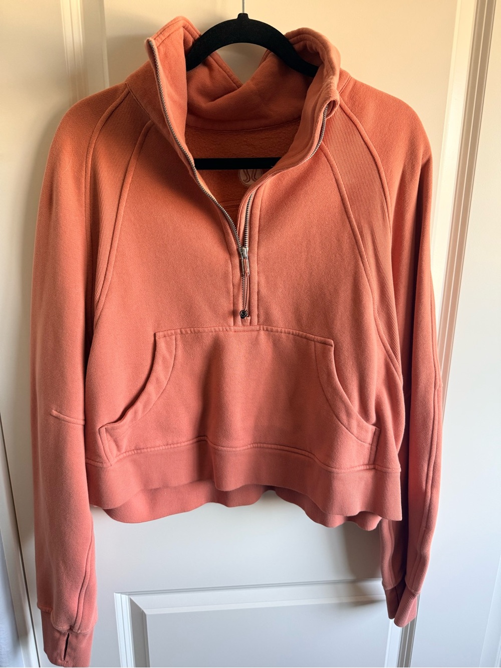 lululemon athletica Women's Half-Zip Funnel Neck Pullover in Salmon